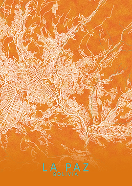 La Paz Bolivia City Map