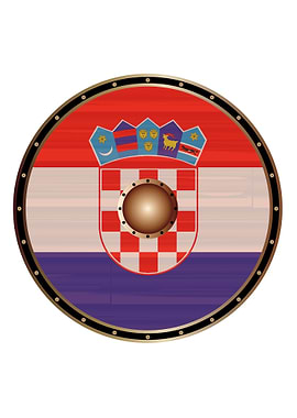 Croatia Flag Viking Shield