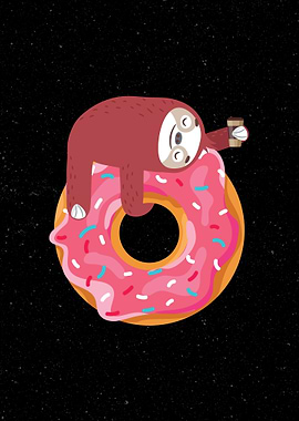 SLOTH ON A DONUT
