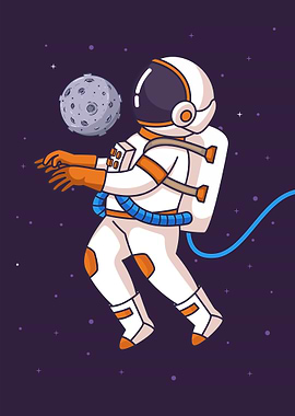 Juggling Soccer Astronaut