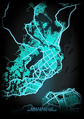 Brazzaville Congo City Map