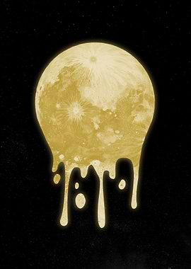 Melting Moon Visual Art
