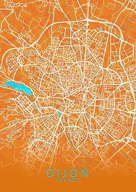 Dijon France City Map