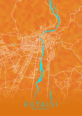 Kutaisi Georgia City Map