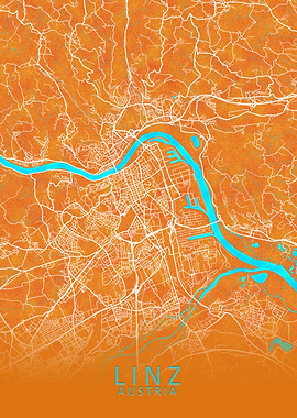 Linz Austria City Map