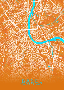 Basel Switzerland City Map