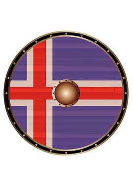Icelandic Flag Viking Shie