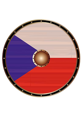 Czech Republic Flag Shield