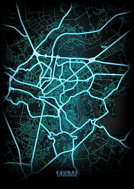 Kaunas Lithuania City Map