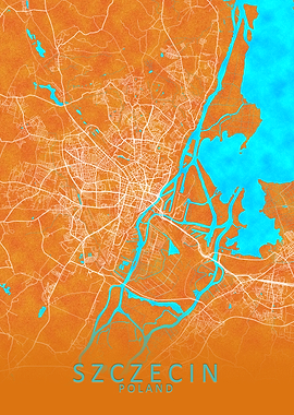 Szczecin Poland City Map