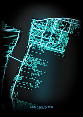 Georgetown Guyana City Map