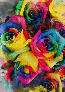 Watercolour Roses