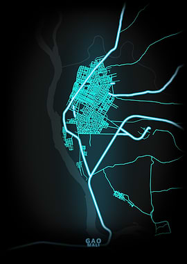Gao Mali City Map