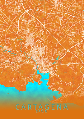 Cartagena Spain City Map