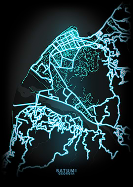 Batumi Georgia City Map