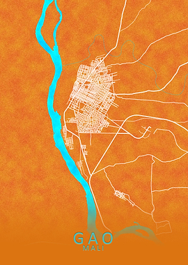 Gao Mali City Map