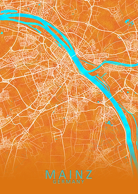 Mainz Germany City Map