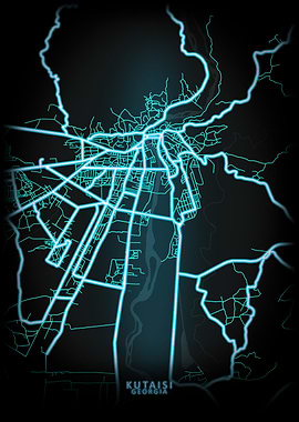 Kutaisi Georgia City Map