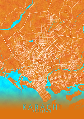 Karachi Pakistan City Map