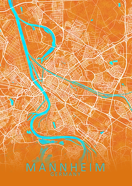 Mannheim Germany City Map