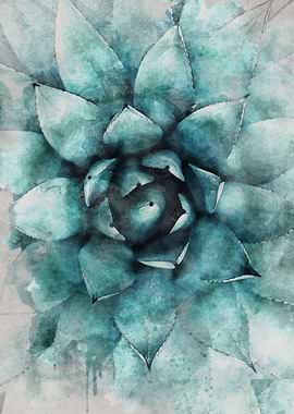 Watercolor Tea Tree Plant