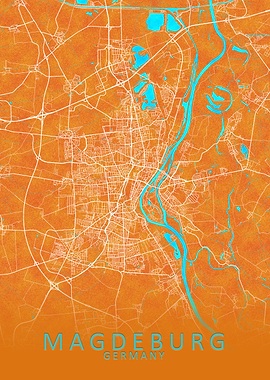 Magdeburg Germany City Map