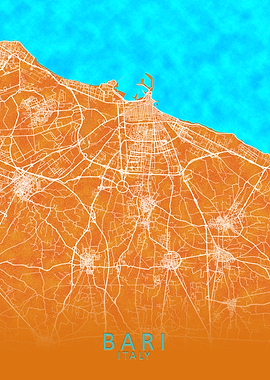 Bari Italy City Map