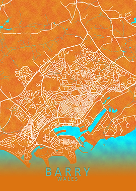 Barry Wales City Map