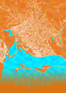 Kingston Jamaica City Map