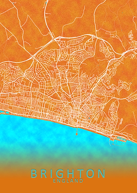 Brighton England City Map