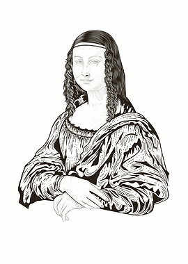 monalisa line art