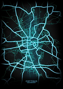 Cottbus Germany City Map