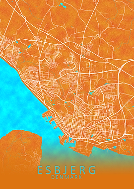 Esbjerg Denmark City Map