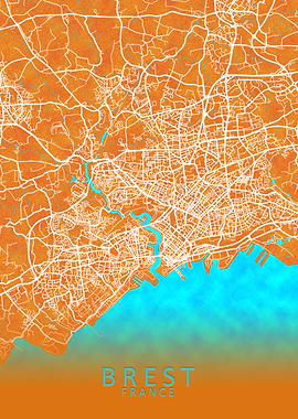Brest France City Map