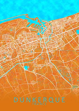 Dunkerque France City Map