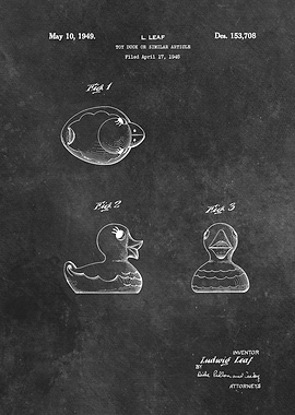 patent Leaf Toy duck simil