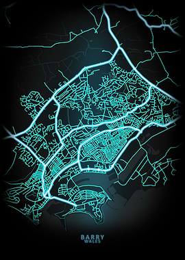 Barry Wales City Map