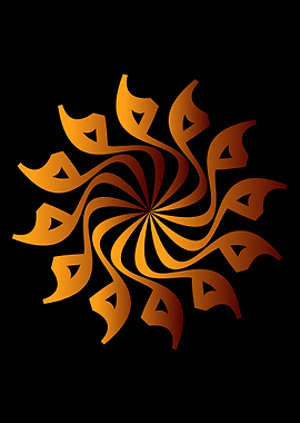 Abstract dark mandala