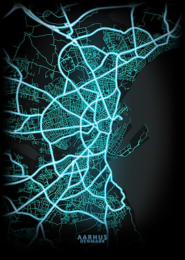 Aarhus Denmark City Map