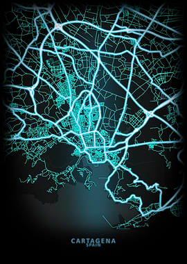 Cartagena Spain City Map