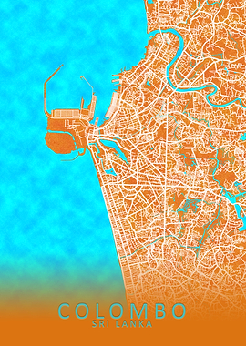 Colombo Sri Lanka City Map