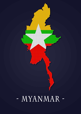 Map County Myanmar