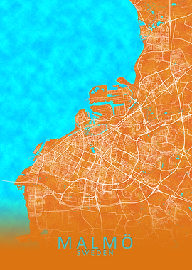 Malmo Sweden City Map