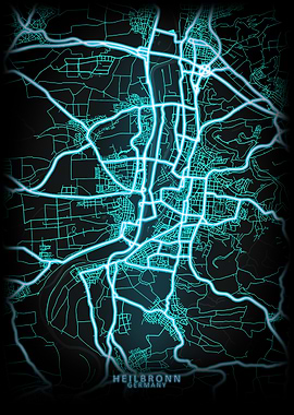 Heilbronn Germany City Map