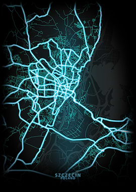Szczecin Poland City Map