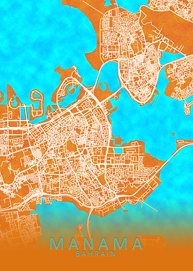Manama Bahrain City Map