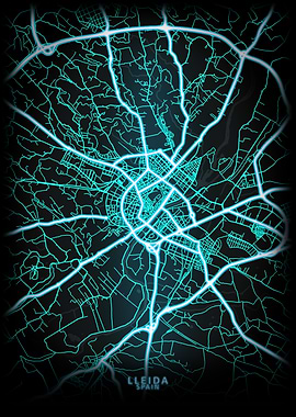 Lleida Spain City Map