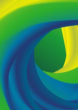 abstract 3d green flow