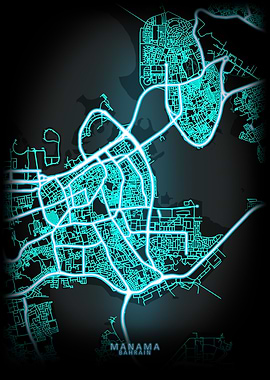 Manama Bahrain City Map