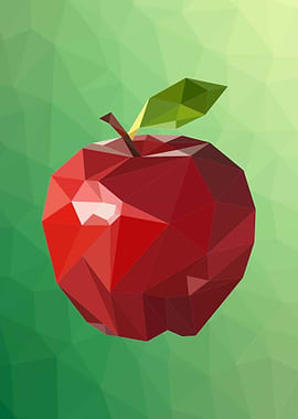 Apple Fruit in Polygon